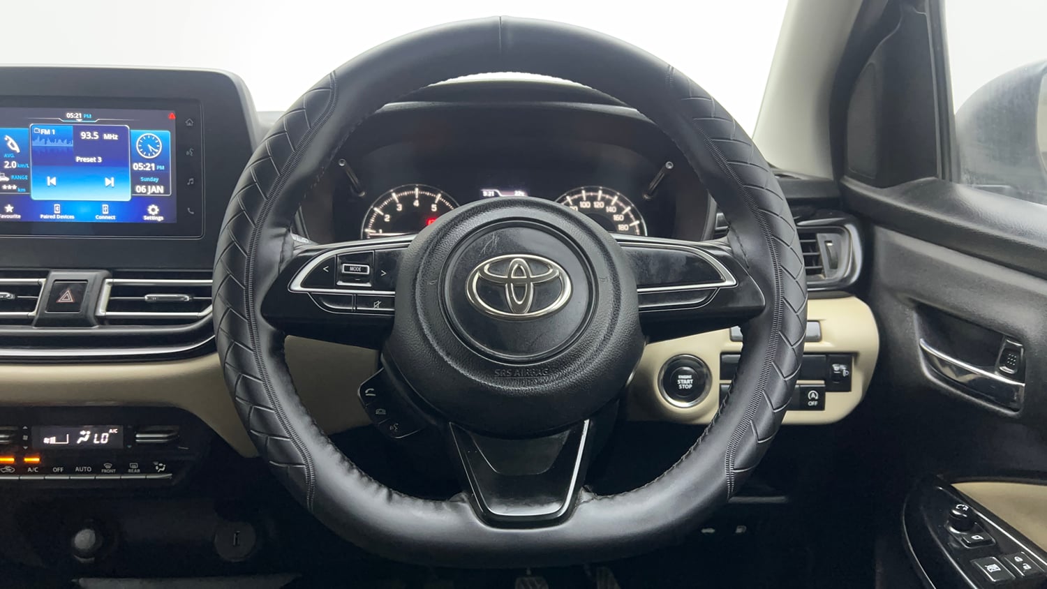 Used 2023 Toyota Glanza G Petrol Manual interior STEERING VIEW