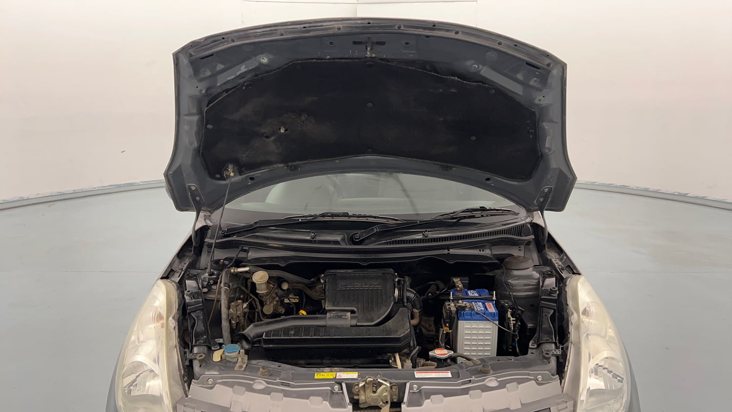 Used 2017 Maruti Suzuki Swift LXi Petrol Manual engine ENGINE & BONNET OPEN FRONT VIEW