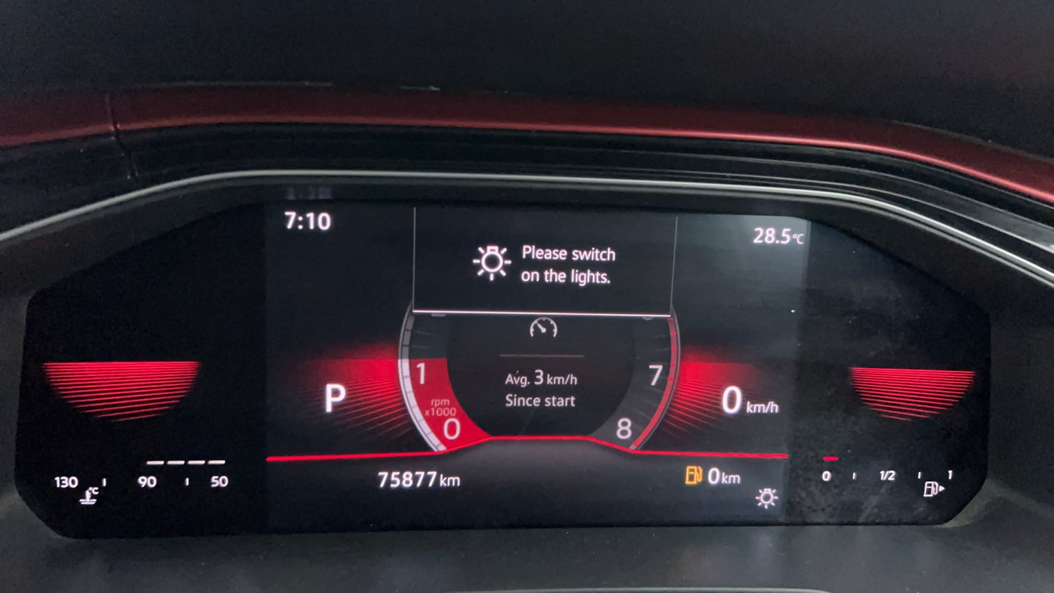 Used 2022 Volkswagen Virtus GT Plus 1.5 TSI EVO DSG Petrol Automatic interior CLUSTERMETER VIEW