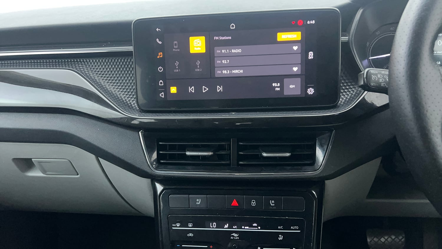 Used 2022 Skoda Kushaq Style 1.0L TSI AT Petrol Automatic interior MUSIC SYSTEM & AC CONTROL VIEW