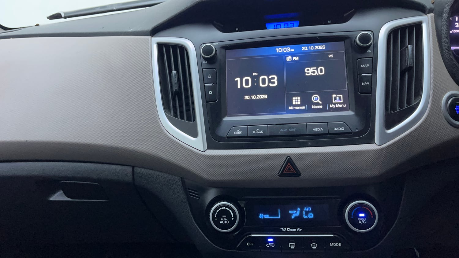 Used 2018 Hyundai Creta SX 1.6 CRDI (O) Diesel Manual interior MUSIC SYSTEM & AC CONTROL VIEW