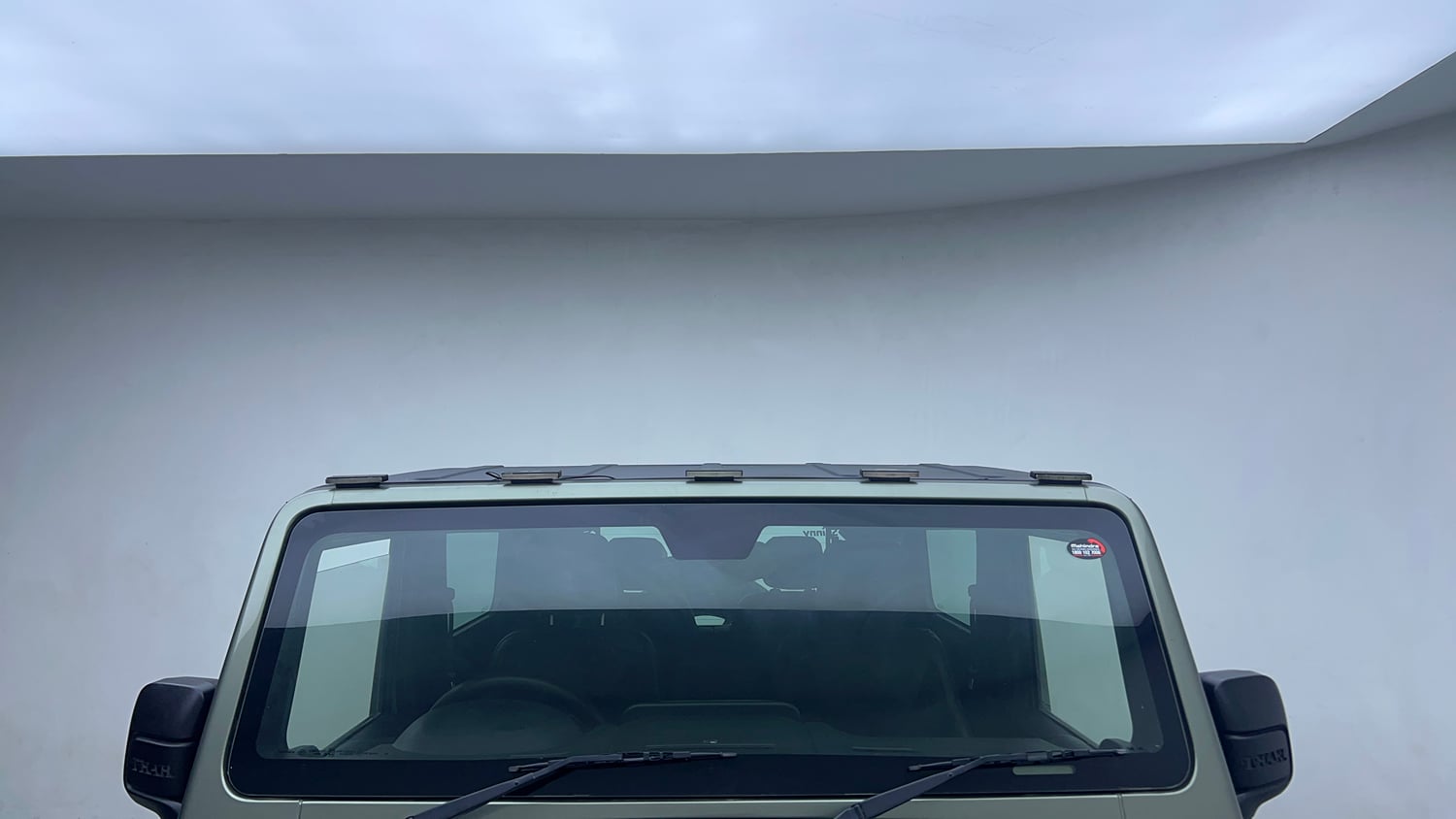 Used 2021 mahindra Thar LX Hard Top Petrol MT 4WD Petrol Manual exterior FRONT WINDSHIELD VIEW