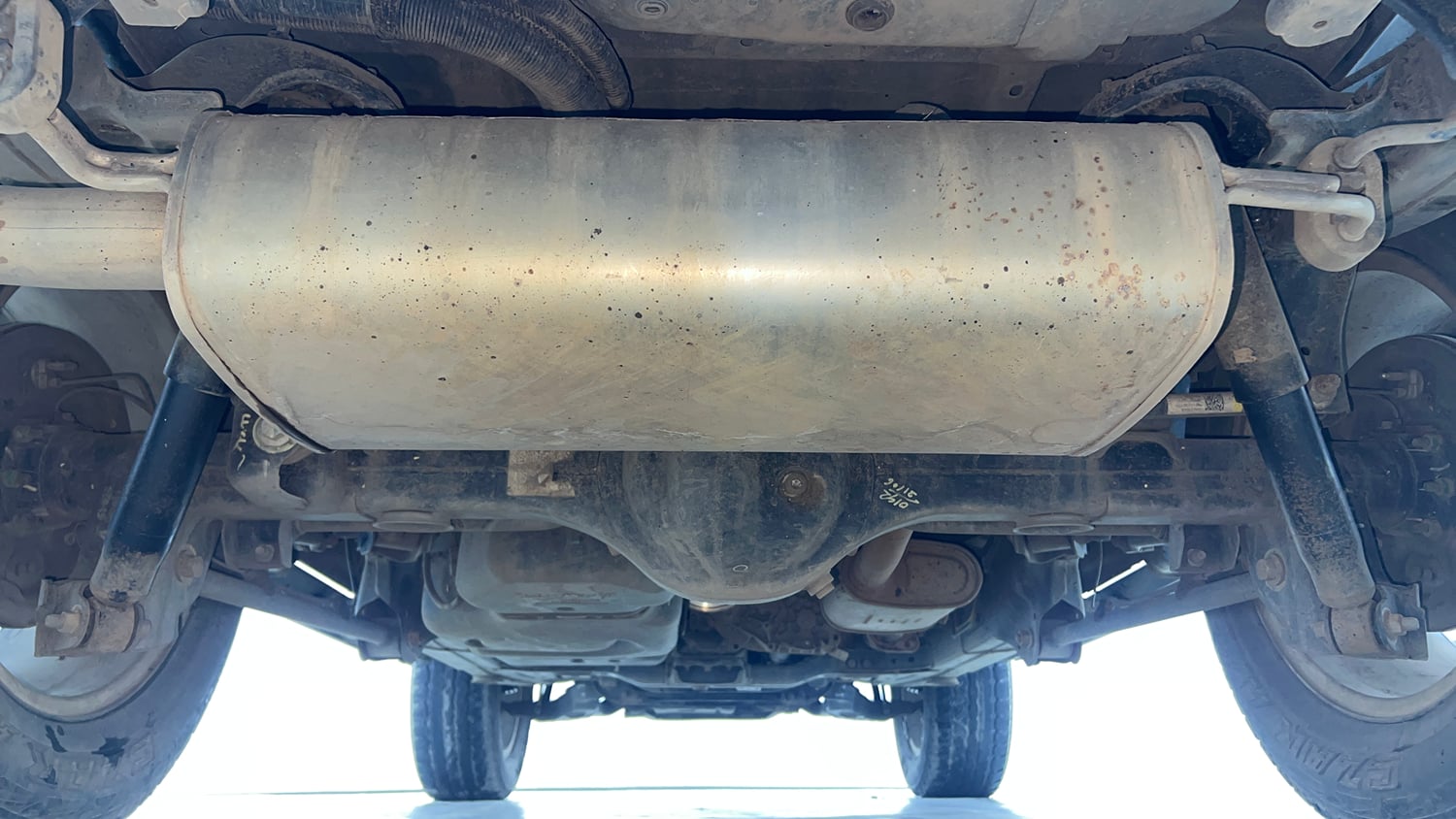Used 2021 mahindra Thar LX Hard Top Petrol MT 4WD Petrol Manual extra REAR UNDERBODY VIEW (TAKEN FROM REAR)