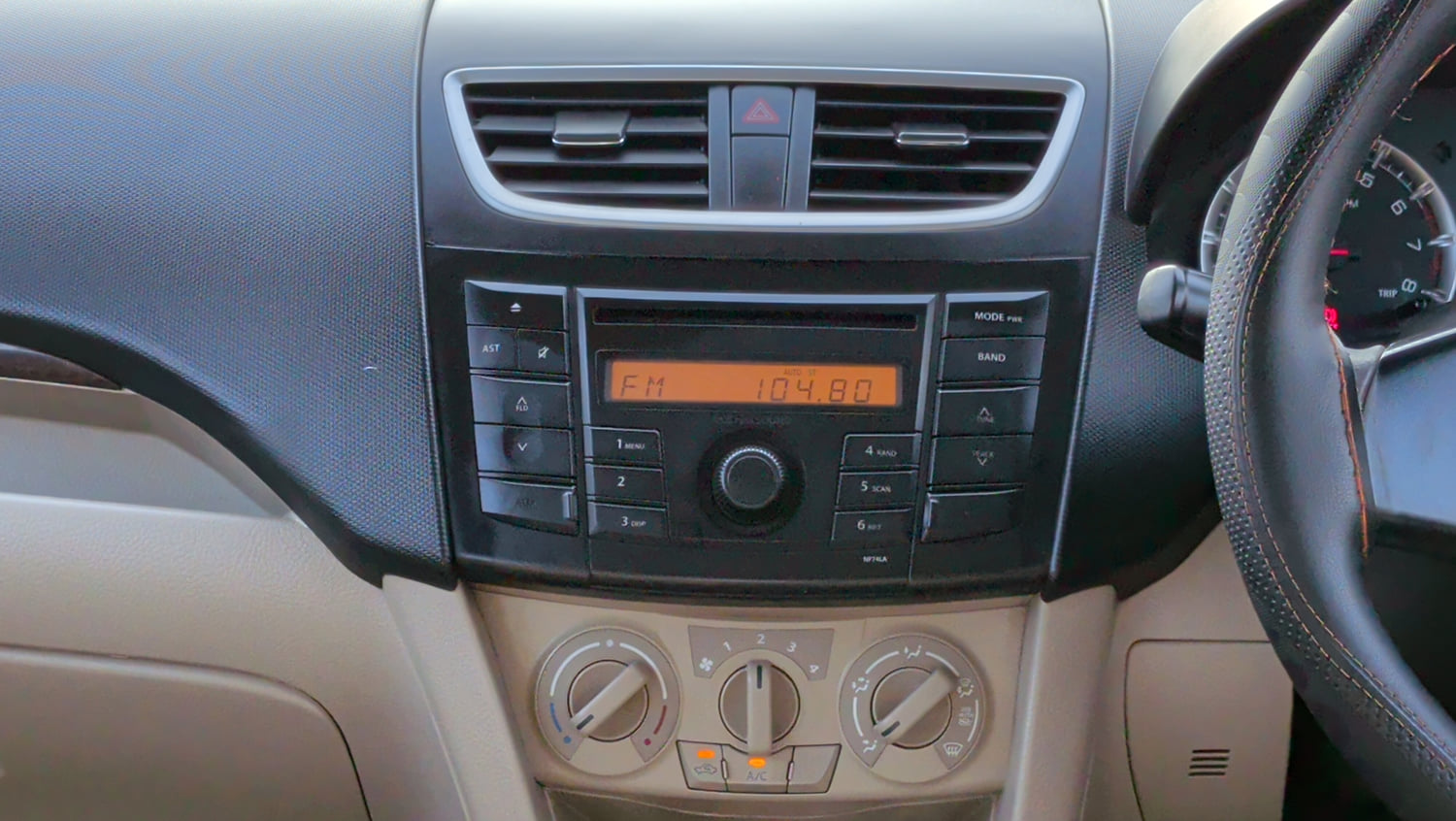 Used 2014 Maruti Suzuki Swift Dzire VXI Petrol Manual interior MUSIC SYSTEM & AC CONTROL VIEW