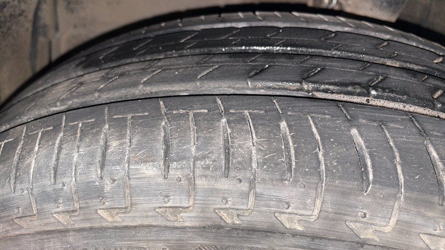 Used 2015 Honda Jazz V AT Petrol Petrol Automatic tyres LEFT FRONT TYRE TREAD VIEW