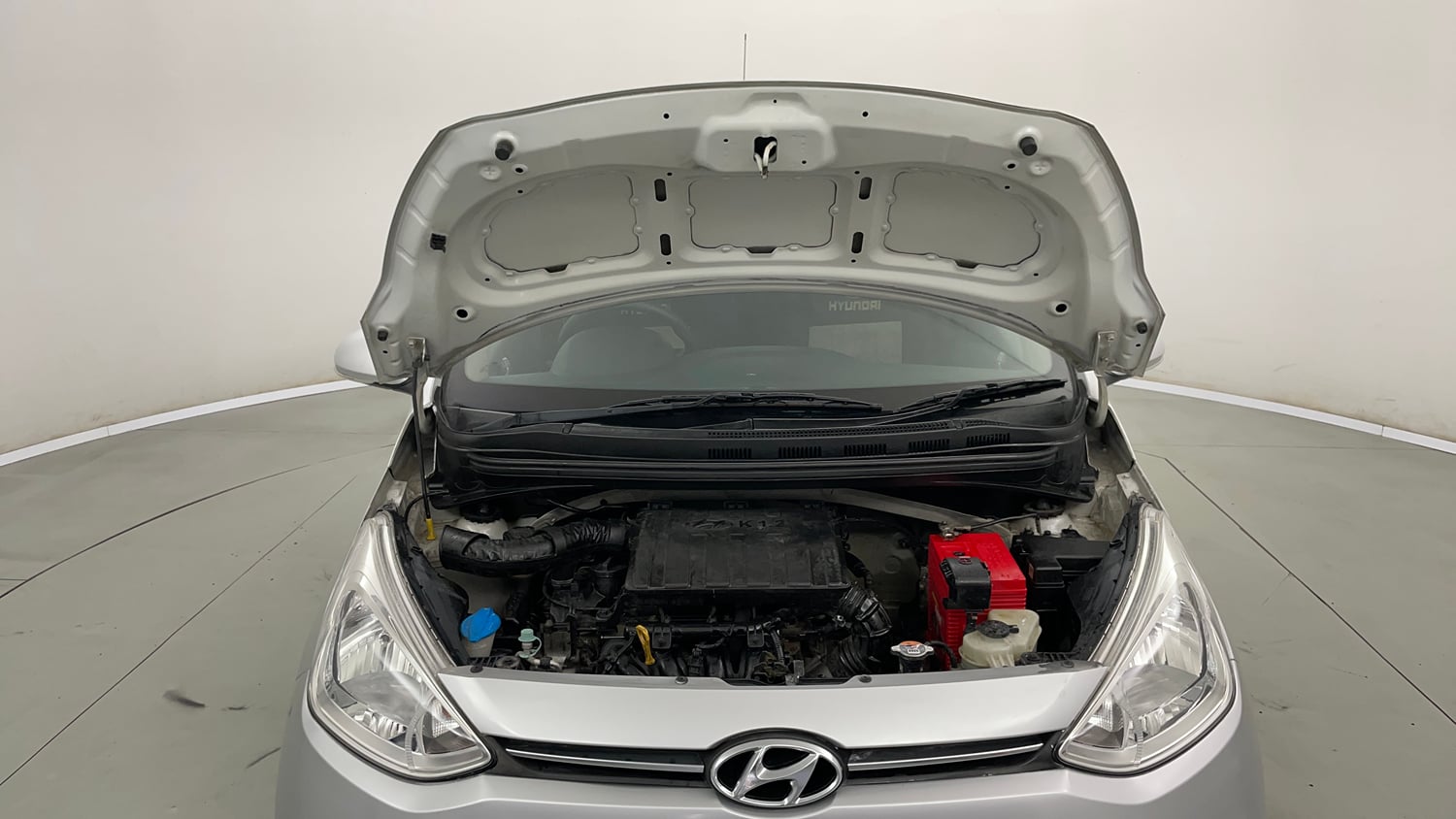 Used 2017 Hyundai Grand i10 Sportz 1.2 Kappa VTVT Petrol Manual engine ENGINE & BONNET OPEN FRONT VIEW
