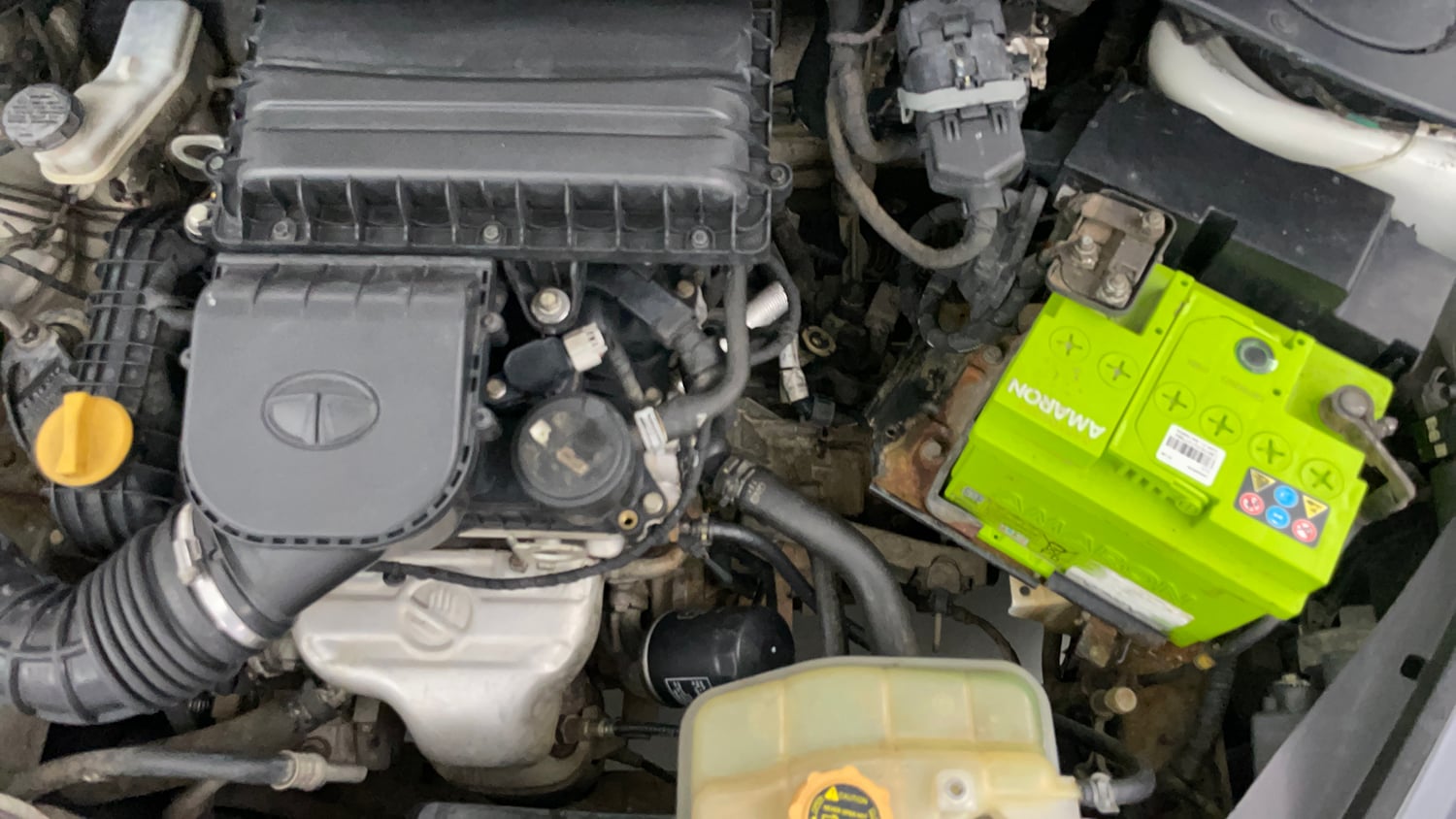Used 2019 Tata Tiago Revotron XZ Plus Dual Tone Petrol Manual engine ENGINE LEFT SIDE VIEW
