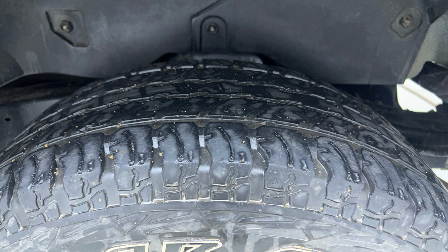Used 2021 mahindra Thar LX Hard Top Petrol MT 4WD Petrol Manual tyres LEFT REAR TYRE TREAD VIEW