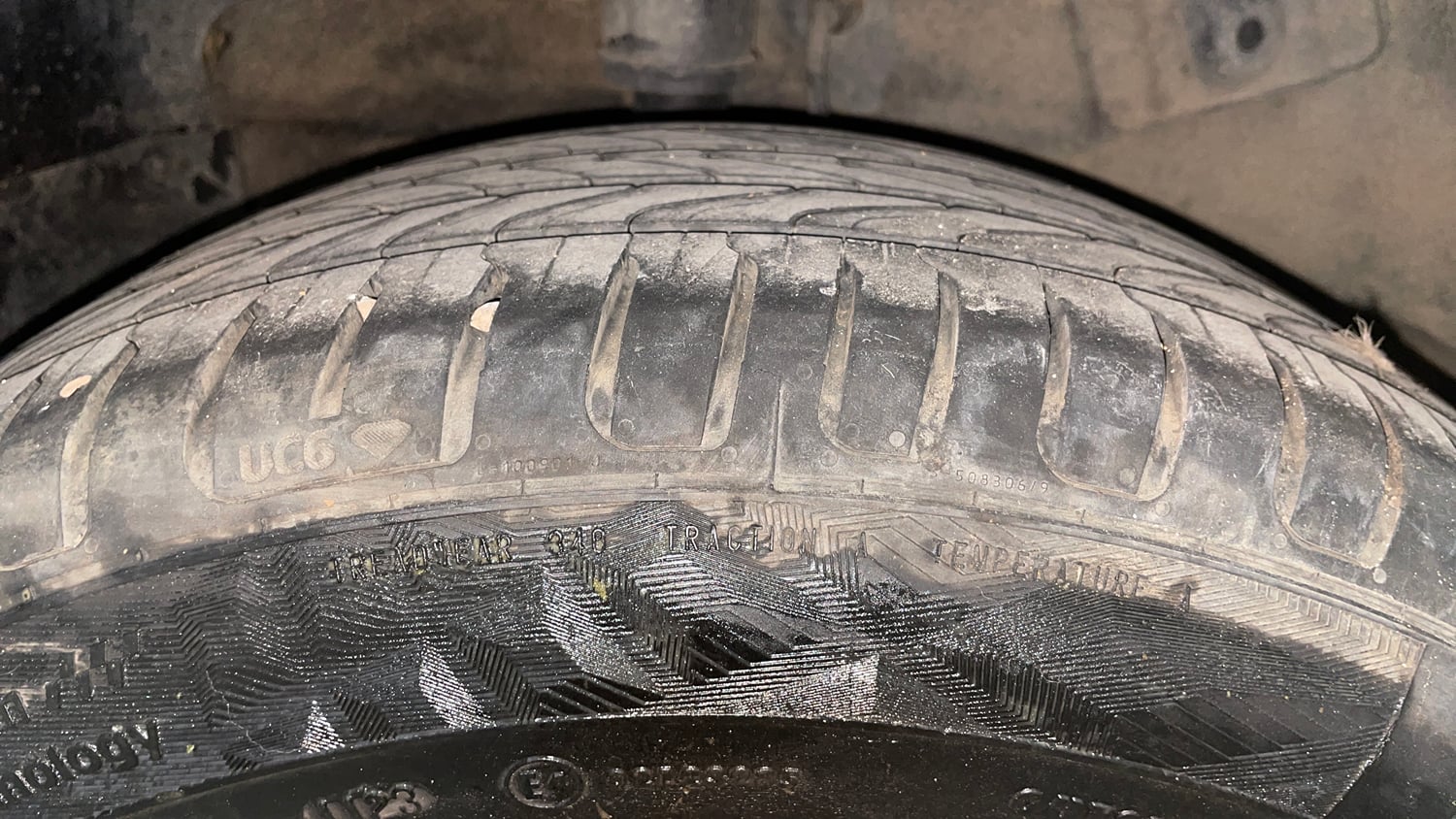 Used 2021 Tata Nexon XM (S) Petrol Manual tyres RIGHT REAR TYRE TREAD VIEW