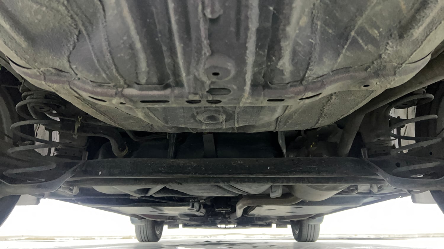 Used 2025 Honda Amaze ZX 1.2 Petrol CVT Petrol Automatic extra REAR UNDERBODY VIEW (TAKEN FROM REAR)