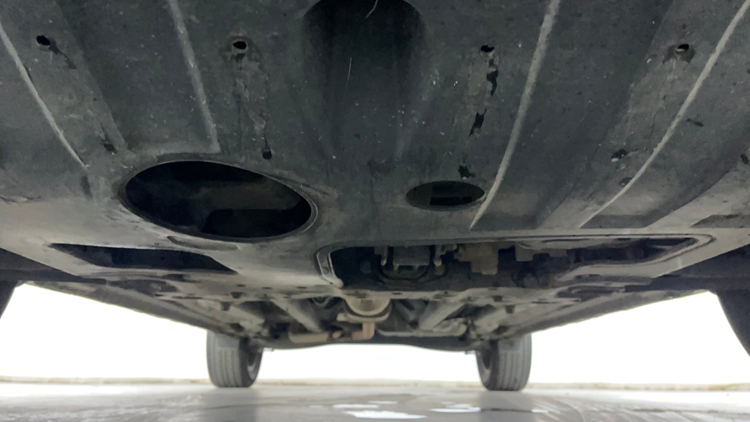 Used 2022 Hyundai Creta SX (O) 1.5 Petrol IVT Knight Petrol Automatic extra FRONT LEFT UNDERBODY VIEW
