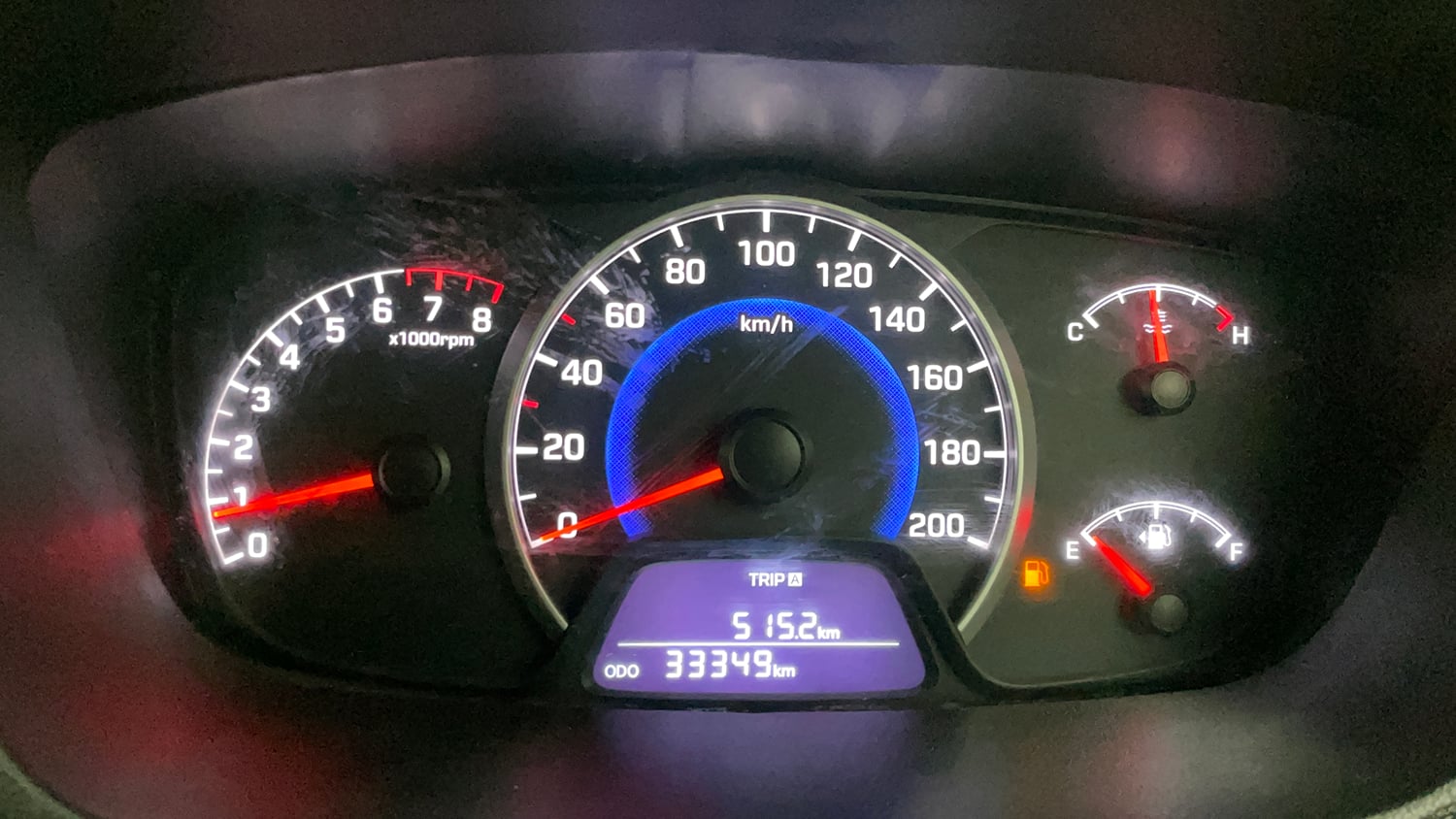 Used 2017 Hyundai Grand i10 Sportz 1.2 Kappa VTVT Petrol Manual interior CLUSTERMETER VIEW