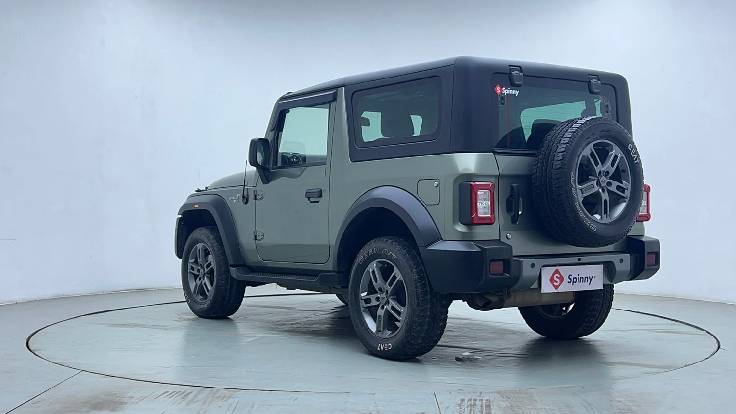 Used 2021 mahindra Thar LX Hard Top Petrol MT 4WD Petrol Manual exterior LEFT REAR CORNER VIEW