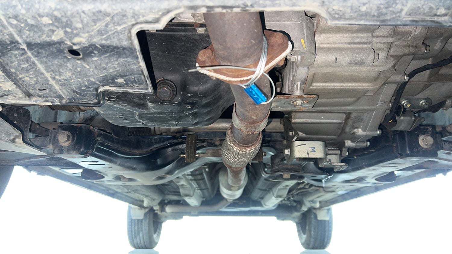 Used 2024 Tata Nexon Creative Plus S 1.2 Revotron Petrol 6AMT Petrol Automatic extra FRONT LEFT UNDERBODY VIEW