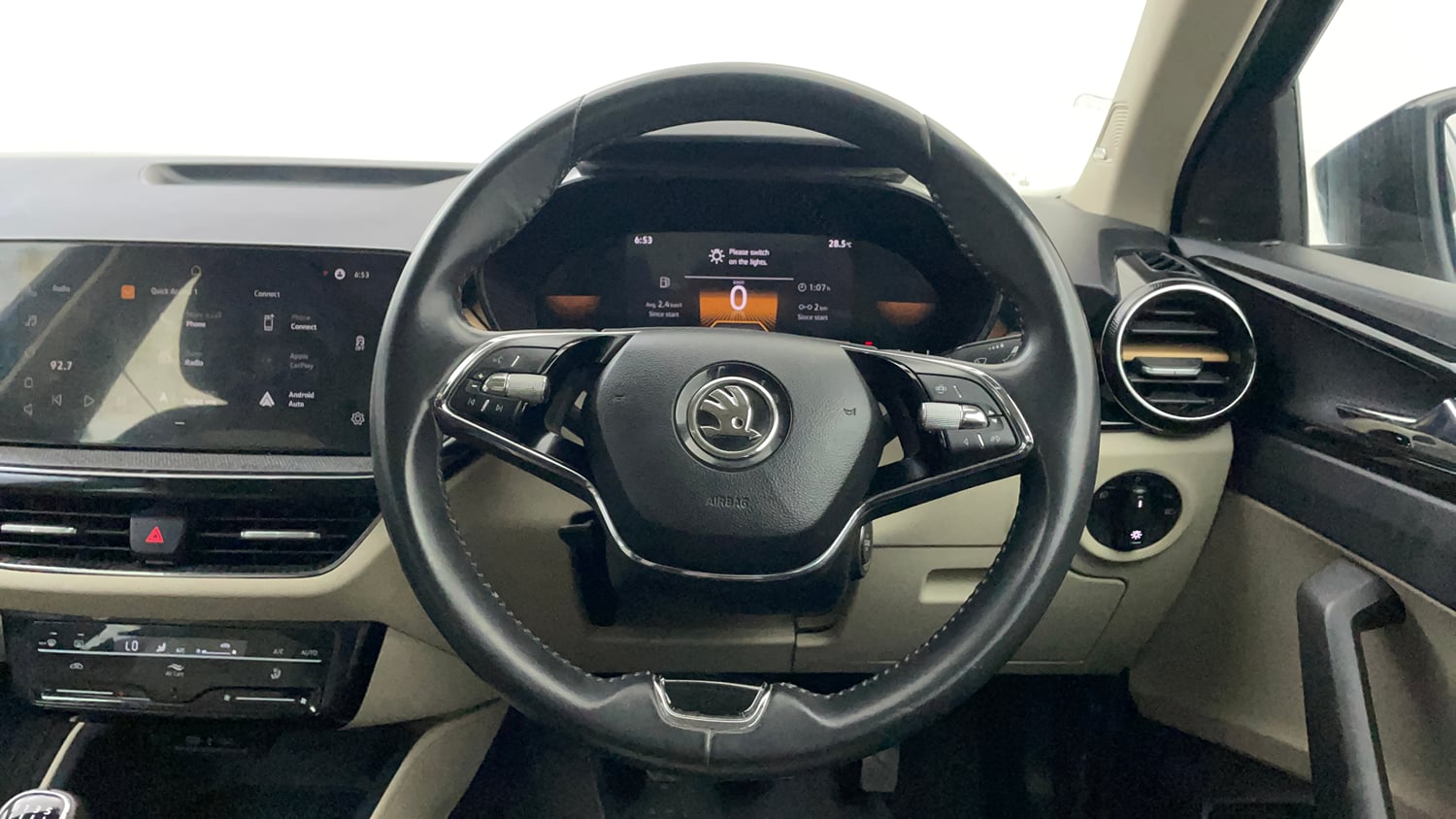 Used 2024 Skoda Slavia Style 1.0L TSI MT Petrol Manual interior STEERING VIEW