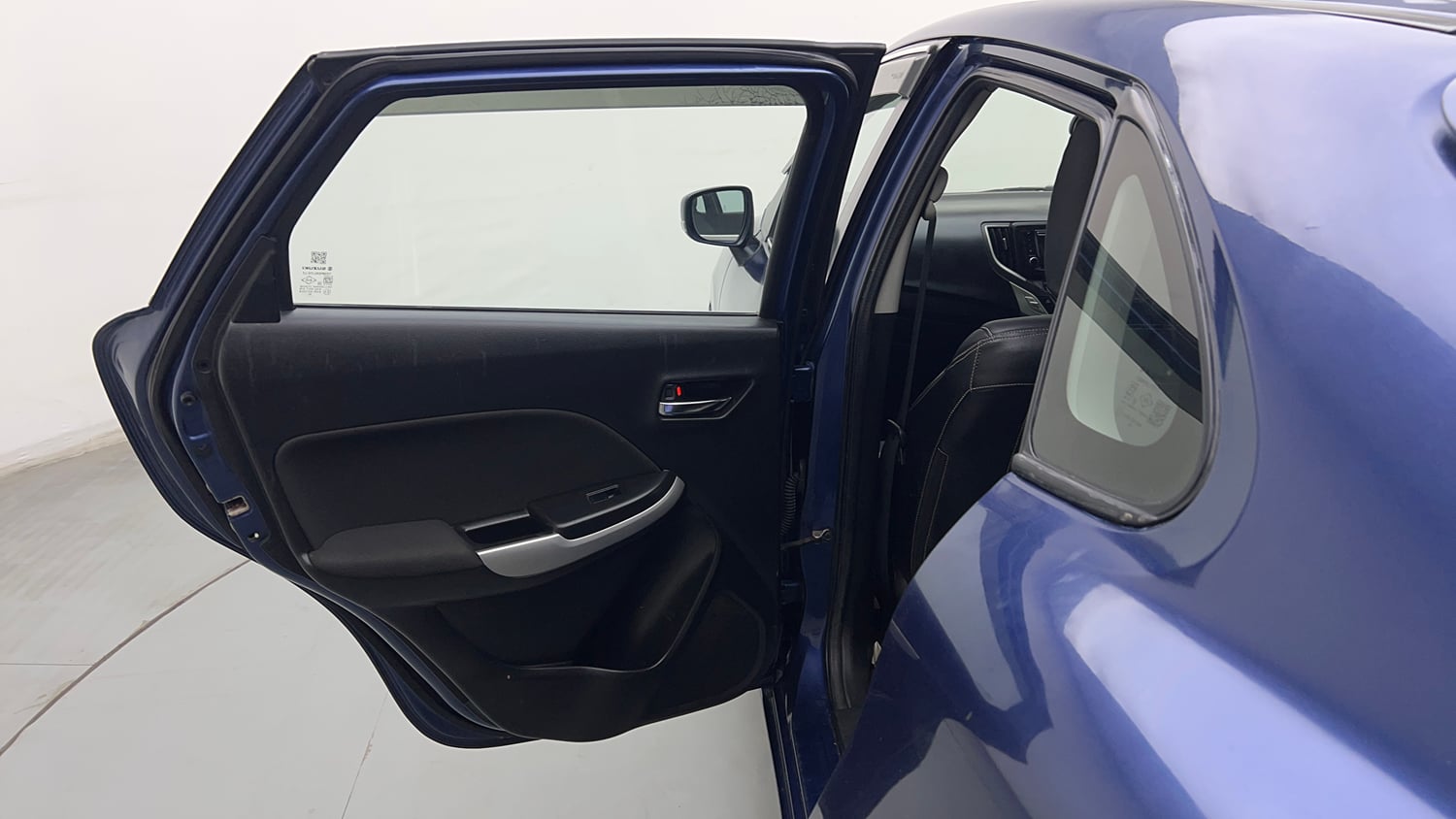 Used 2018 Maruti Suzuki Baleno Delta 1.2 Petrol Manual interior LEFT REAR DOOR OPEN VIEW
