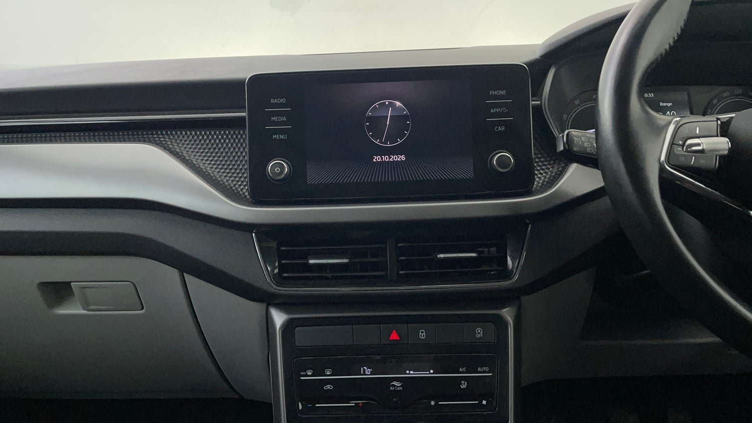 Used 2023 Skoda Kushaq Ambition 1.0L TSI MT Petrol Manual interior MUSIC SYSTEM & AC CONTROL VIEW