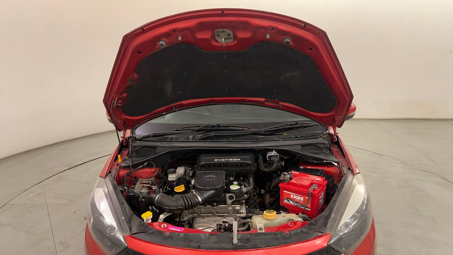 Used 2017 Tata Tigor Revotron XZ (O) Petrol Manual engine ENGINE & BONNET OPEN FRONT VIEW