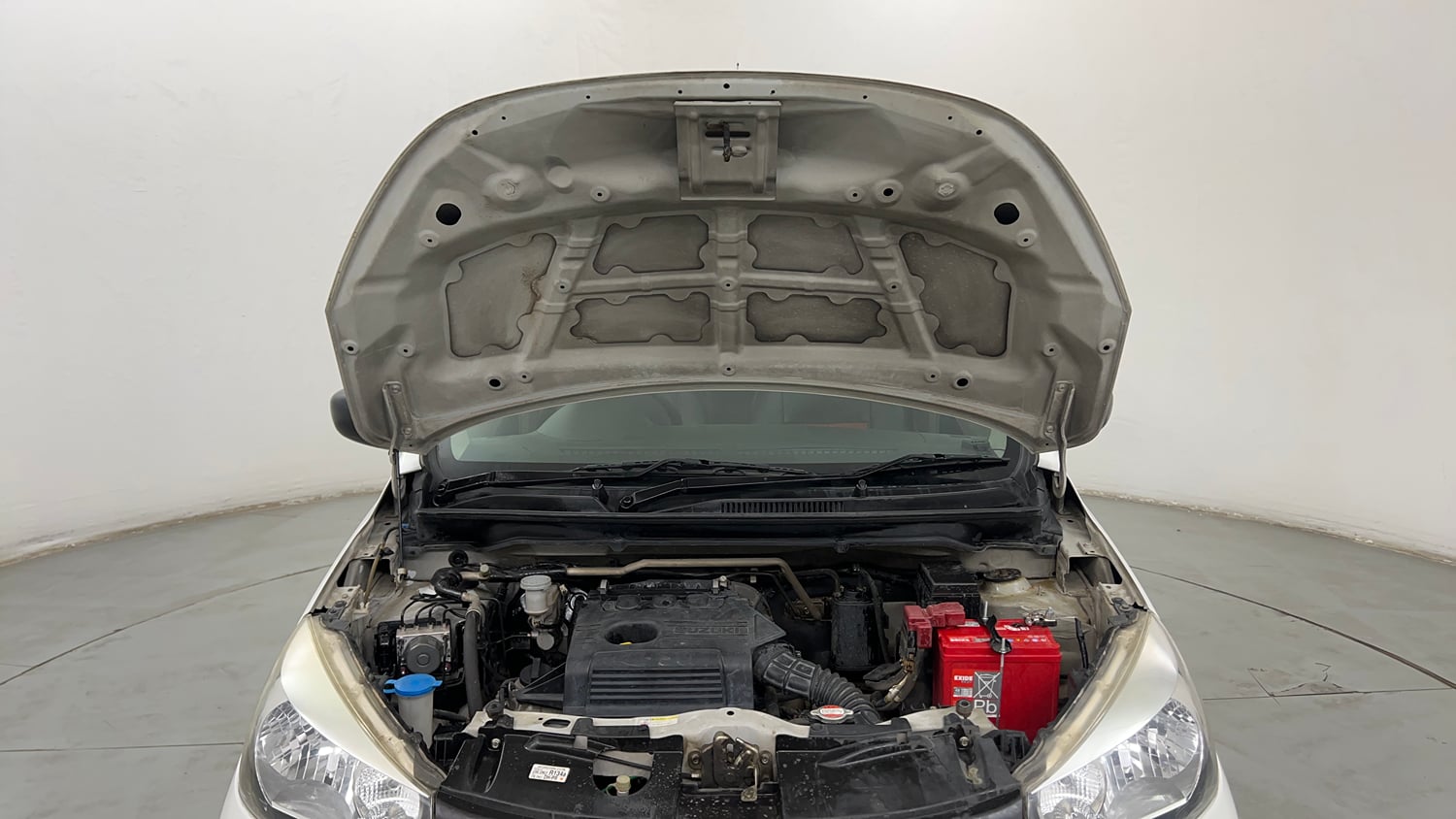 Used 2017 Maruti Suzuki Celerio VXI (O) AMT Petrol Automatic engine ENGINE & BONNET OPEN FRONT VIEW