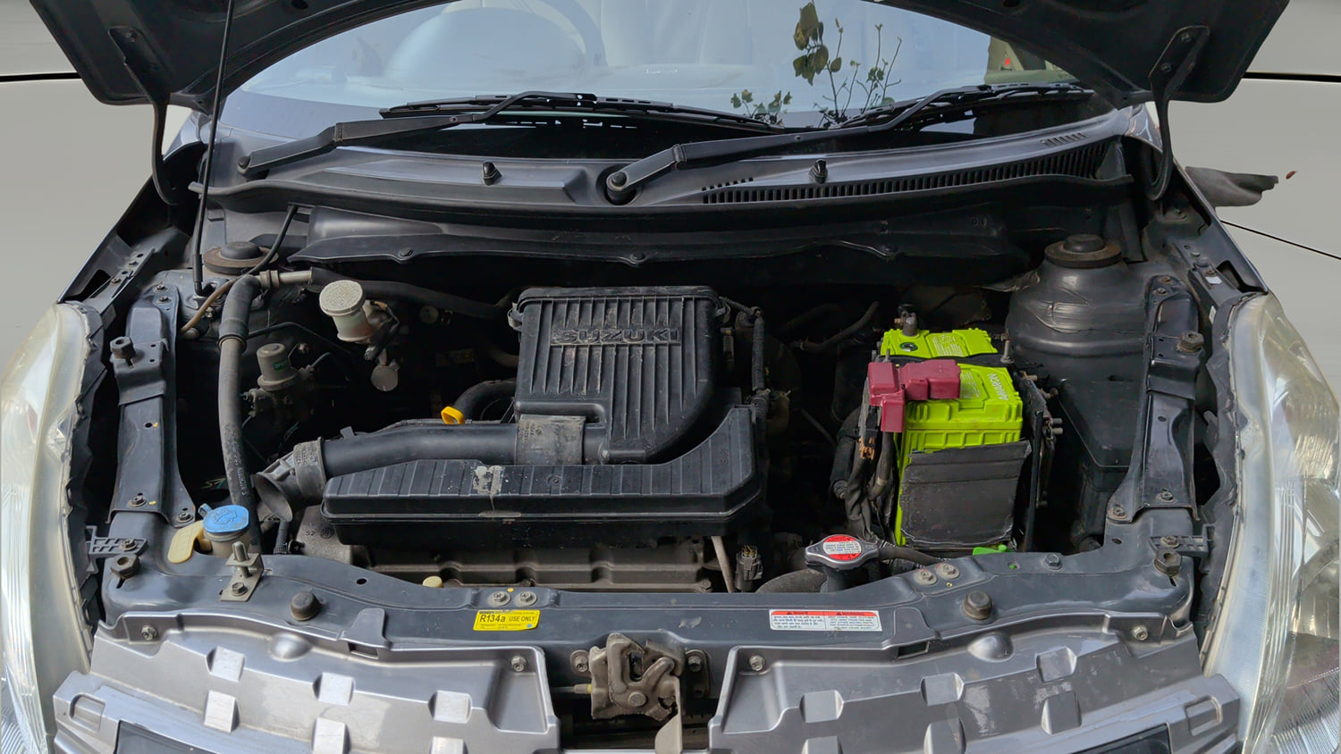 Used 2014 Maruti Suzuki Swift Dzire VXI Petrol Manual engine ENGINE & BONNET OPEN FRONT VIEW