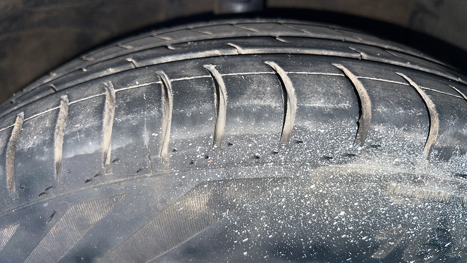 Used 2015 Hyundai Xcent SX 1.2 Petrol Manual tyres RIGHT FRONT TYRE TREAD VIEW