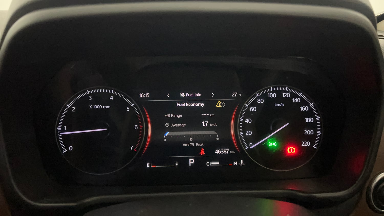 Used 2022 Mahindra Scorpio N Z8 L Petrol AT 7 STR Petrol Automatic interior CLUSTERMETER VIEW