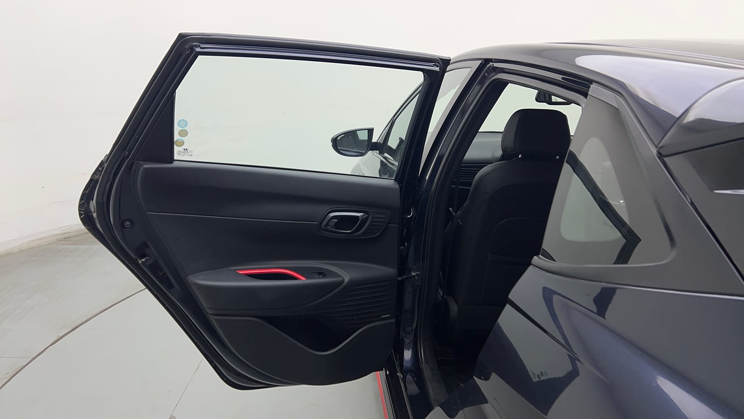 Used 2022 Hyundai i20 N Line N8 1.0 Turbo DCT Petrol Automatic interior LEFT REAR DOOR OPEN VIEW