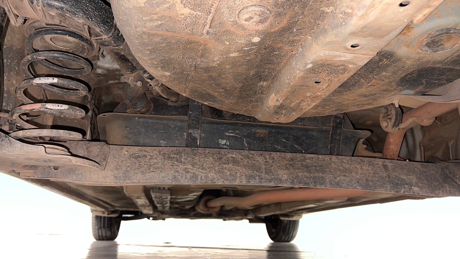 Used 2019 Hyundai Grand i10 Sportz 1.2 Kappa VTVT Petrol Manual extra REAR UNDERBODY VIEW (TAKEN FROM REAR)