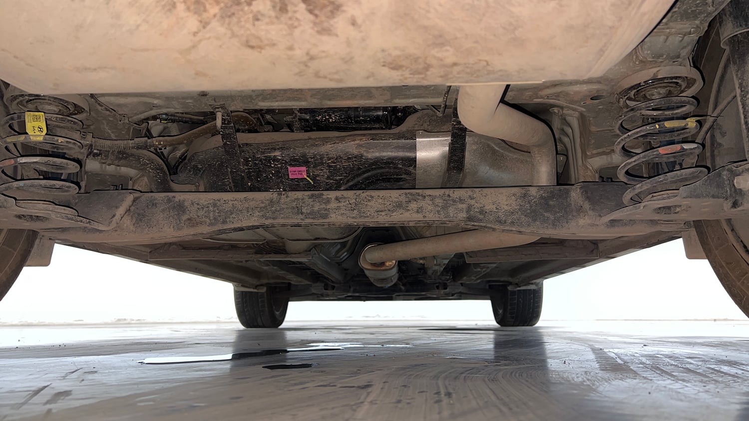 Used 2024 Kia Seltos X Line 1.5 Turbo Petrol DCT Petrol Automatic extra REAR UNDERBODY VIEW (TAKEN FROM REAR)