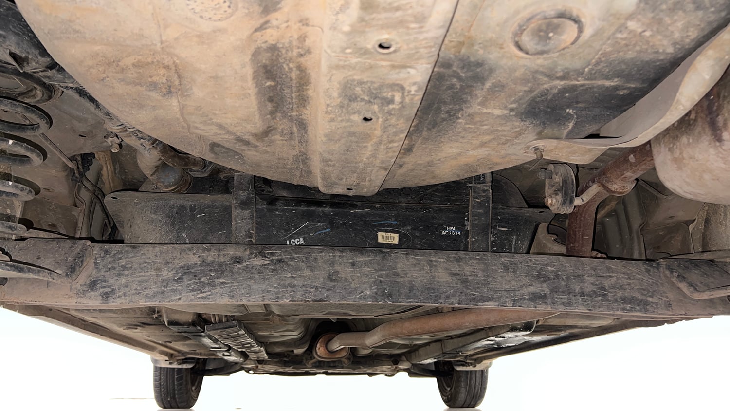 Used 2016 Hyundai Grand i10 Sportz 1.2 Kappa VTVT Petrol Manual extra REAR UNDERBODY VIEW (TAKEN FROM REAR)