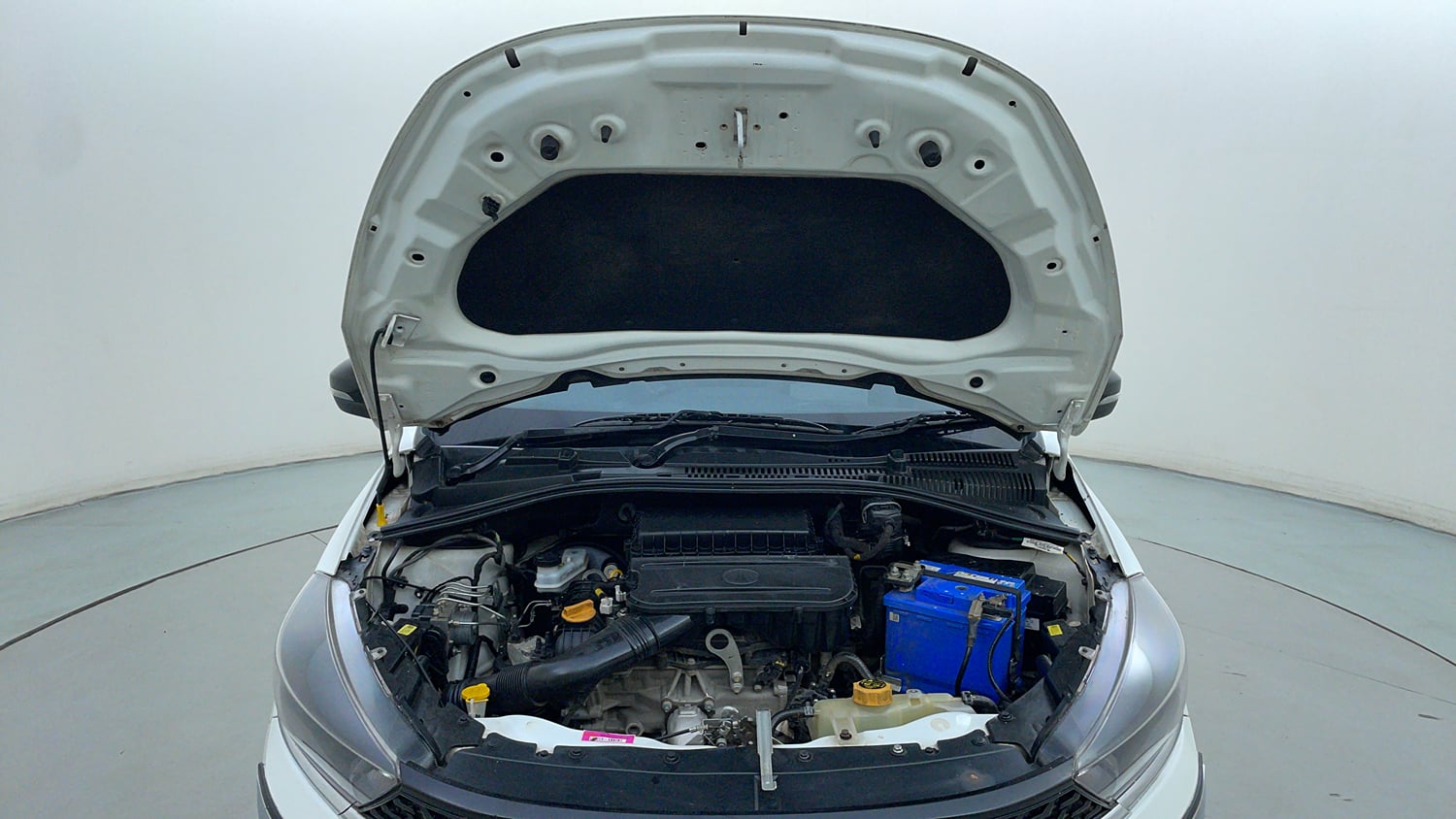 Used 2021 Tata Tiago XZ Plus Dual Tone Petrol Manual engine ENGINE & BONNET OPEN FRONT VIEW