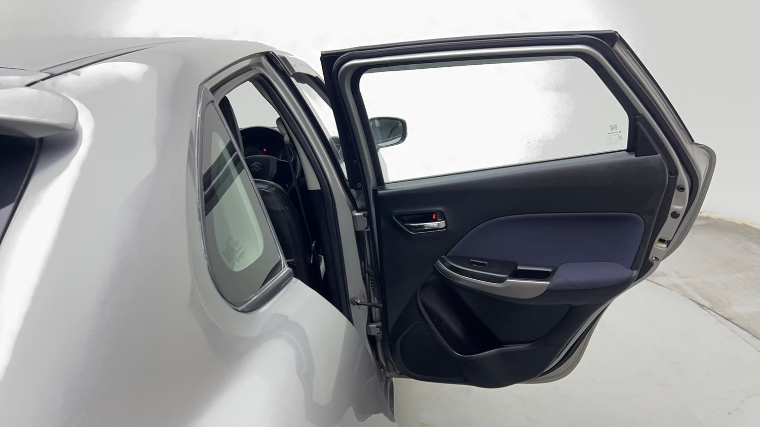 Used 2019 Maruti Suzuki Baleno Delta Petrol Manual interior RIGHT REAR DOOR OPEN VIEW