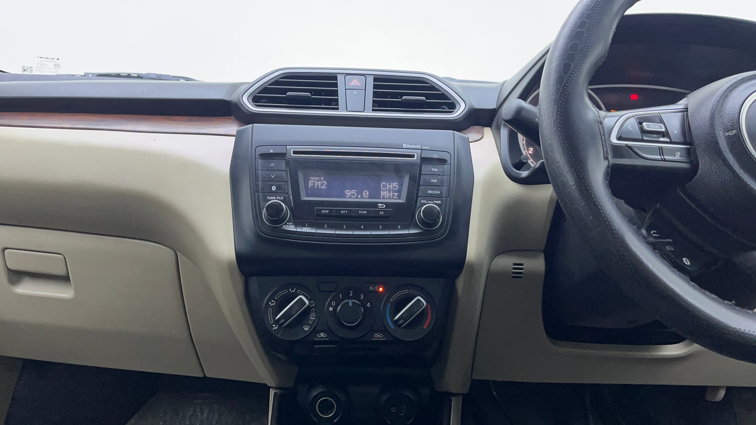 Used 2017 Maruti Suzuki Dzire VXi Petrol Manual interior MUSIC SYSTEM & AC CONTROL VIEW