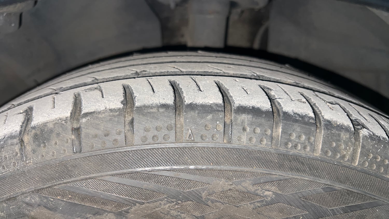 Used 2015 Ford EcoSport Titanium 1.5 Ti-VCT AT Petrol Automatic tyres LEFT FRONT TYRE TREAD VIEW