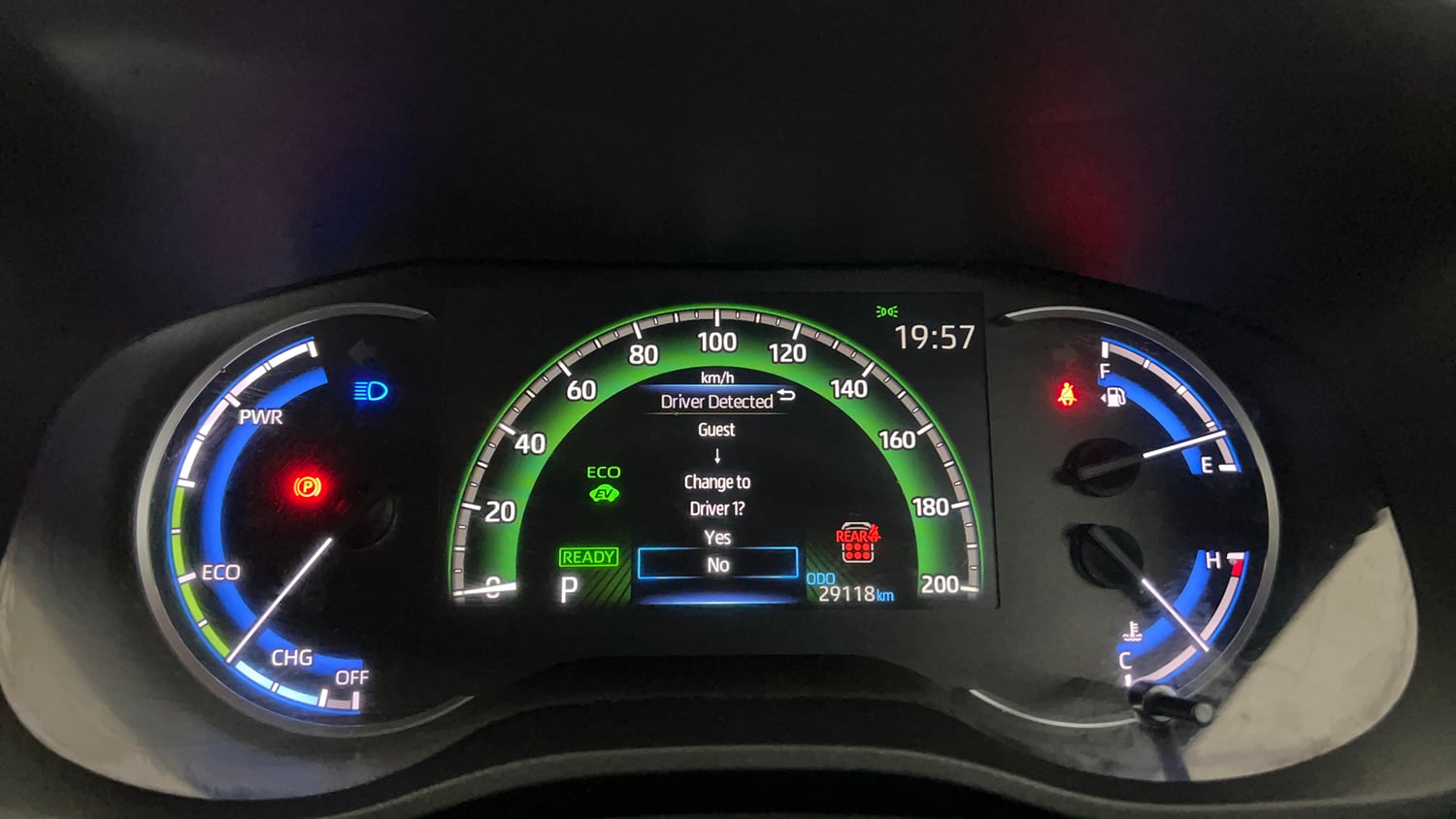 Used 2023 Toyota Innova Hycross VX Hybrid 8 STR Hybrid Automatic interior CLUSTERMETER VIEW