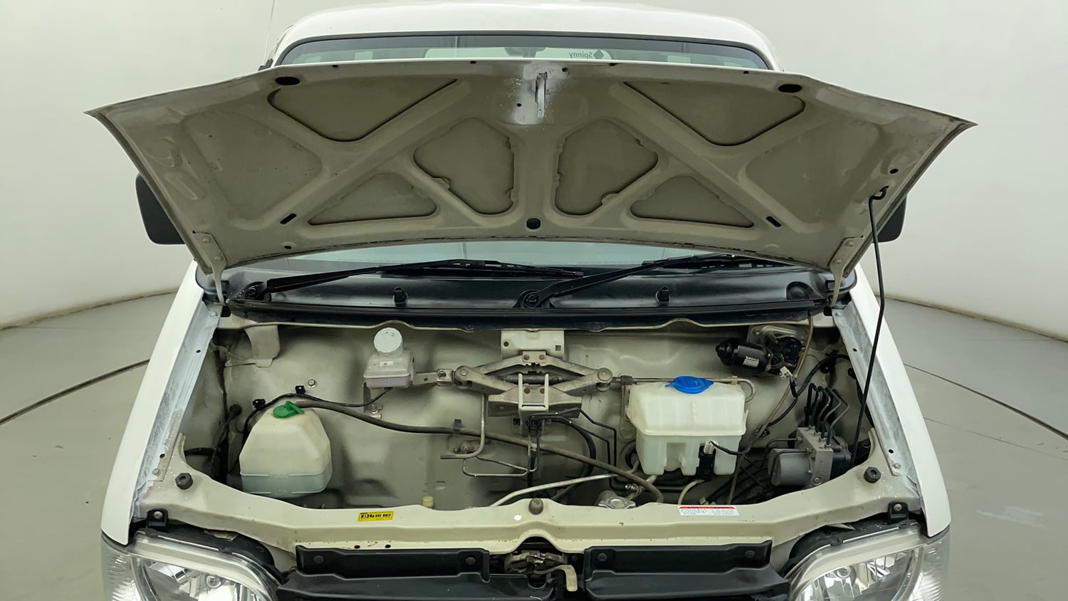 Used 2019 Maruti Suzuki Eeco 5 STR WITH A/C+HTR Petrol Manual engine ENGINE & BONNET OPEN FRONT VIEW