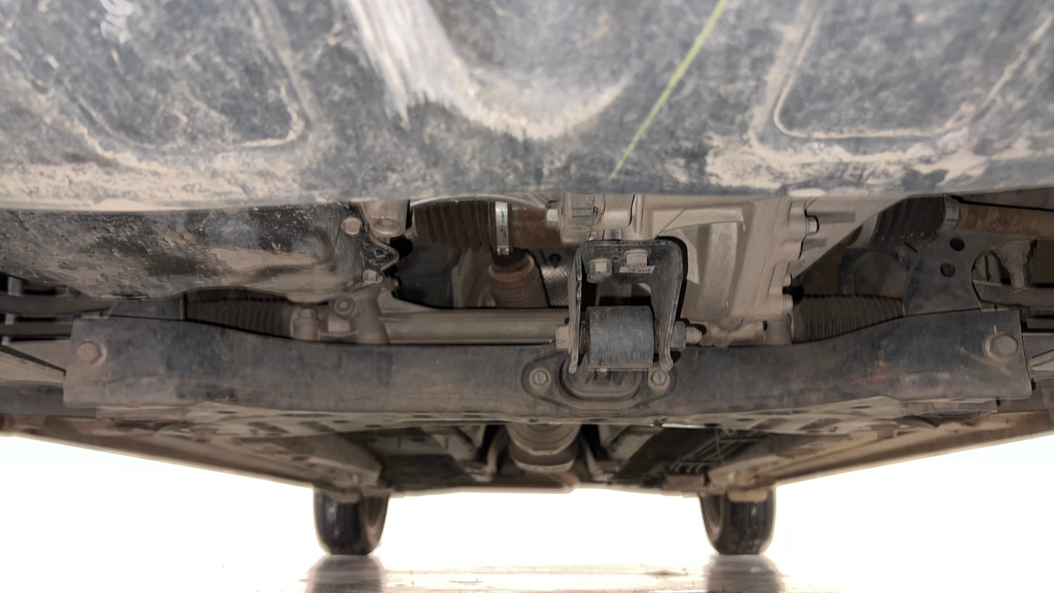 Used 2024 Hyundai New i20 Asta (O) 1.2 MT Petrol Manual extra FRONT LEFT UNDERBODY VIEW