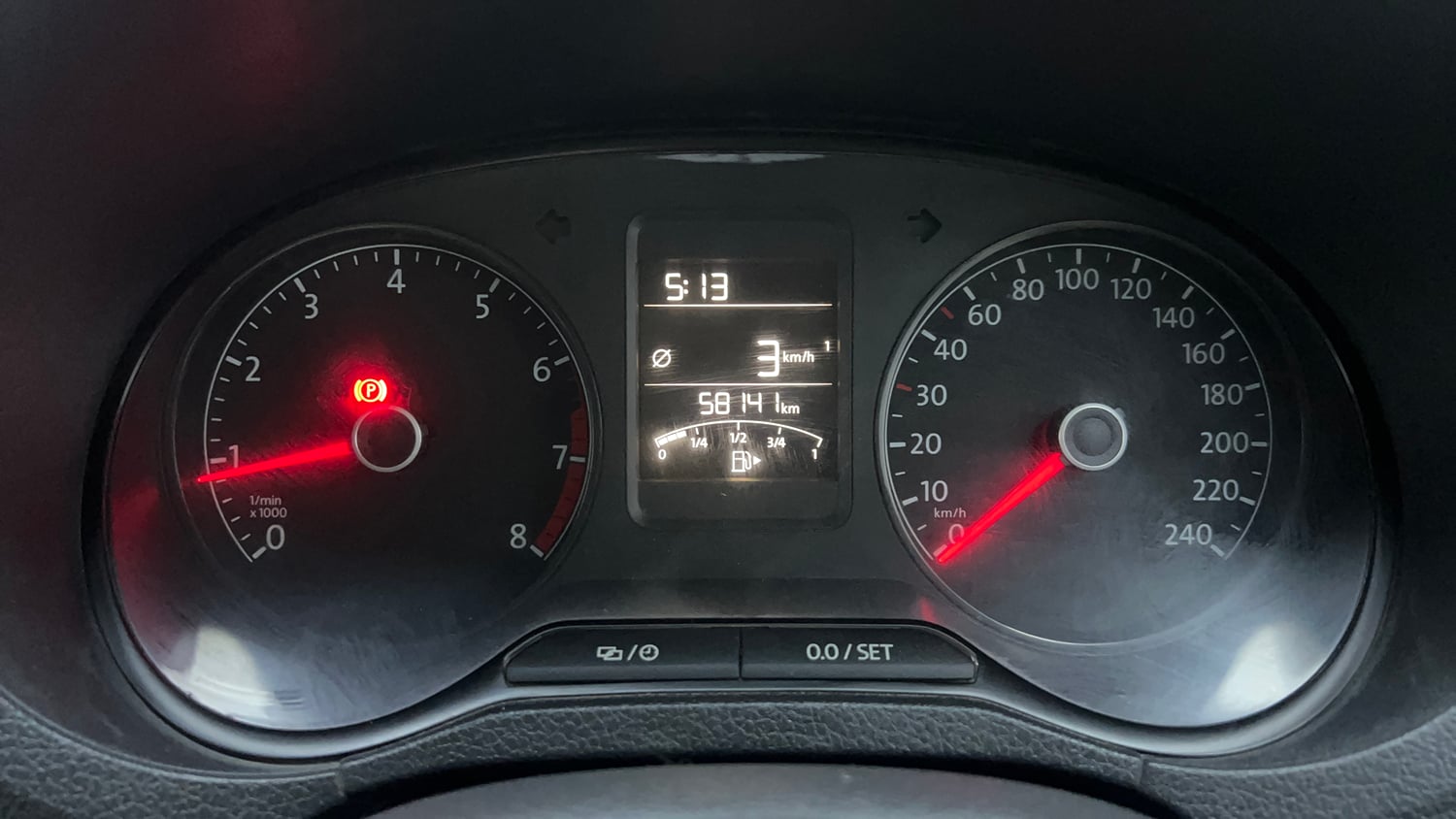 Used 2017 Volkswagen Ameo Highline1.2L (P) Petrol Manual interior CLUSTERMETER VIEW
