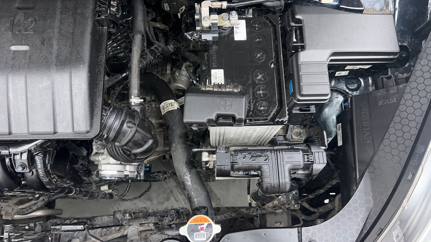 Used 2024 Hyundai Grand i10 Nios Sportz 1.2 Kappa AMT Petrol Automatic engine ENGINE LEFT SIDE VIEW