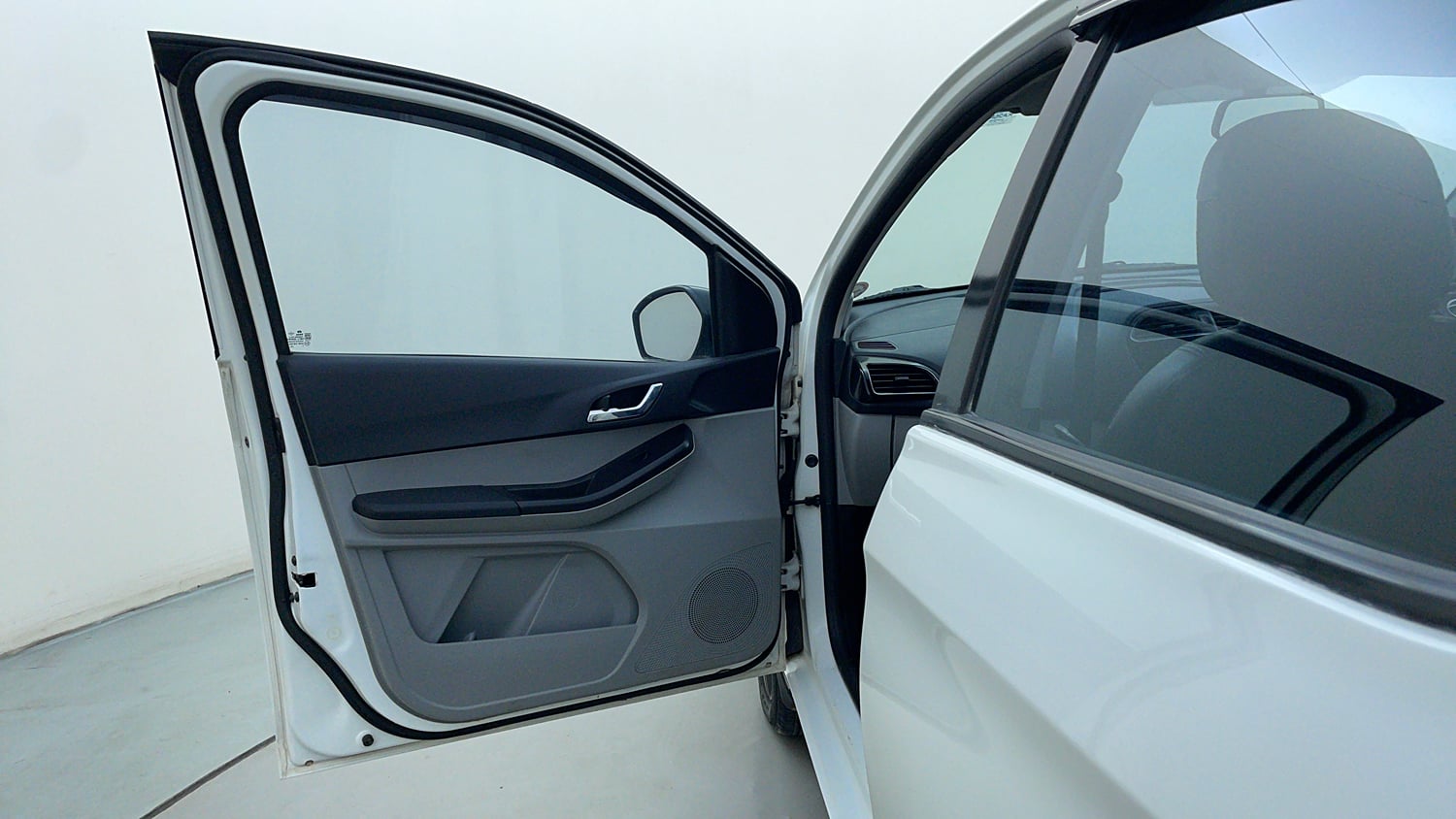 Used 2021 Tata Tiago XZ Plus Dual Tone Petrol Manual interior LEFT FRONT DOOR OPEN VIEW
