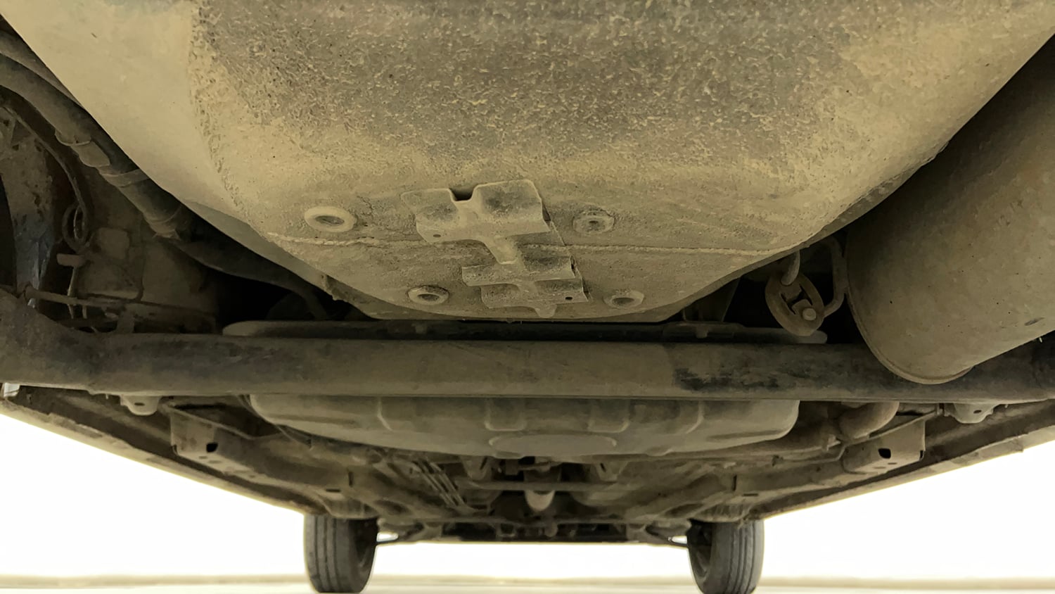 Used 2019 Tata Tiago Revotron XZ w/o Alloy Petrol Manual extra REAR UNDERBODY VIEW (TAKEN FROM REAR)