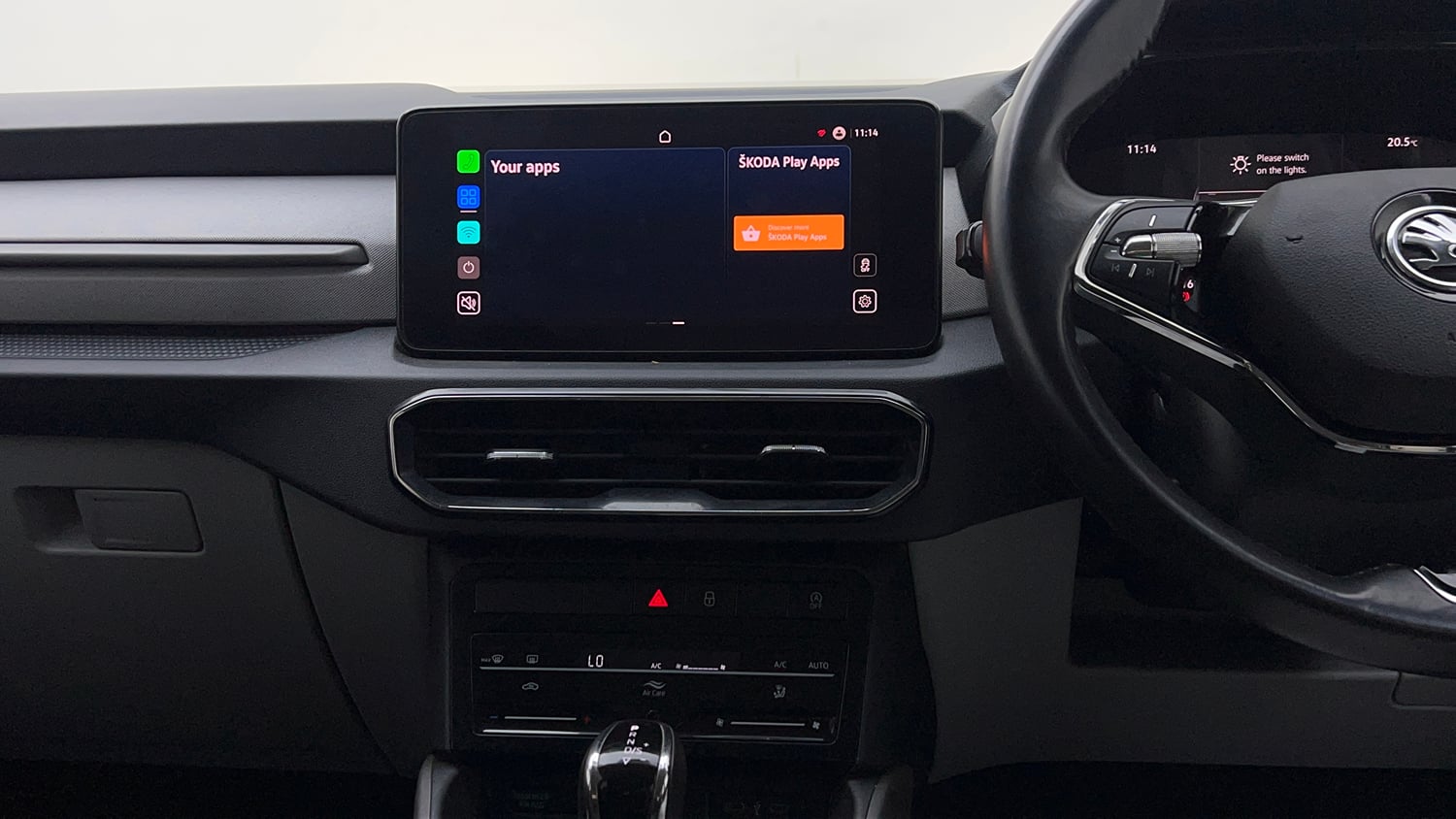 Used 2025 Skoda Kylaq Signature Plus AT Petrol Automatic interior MUSIC SYSTEM & AC CONTROL VIEW