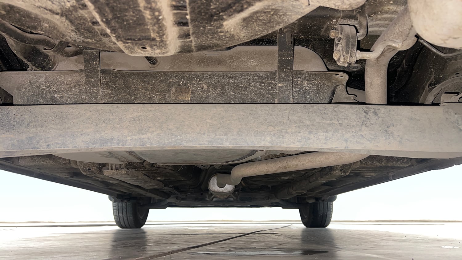 Used 2024 Hyundai Grand i10 Nios Sportz 1.2 Kappa AMT Petrol Automatic extra REAR UNDERBODY VIEW (TAKEN FROM REAR)