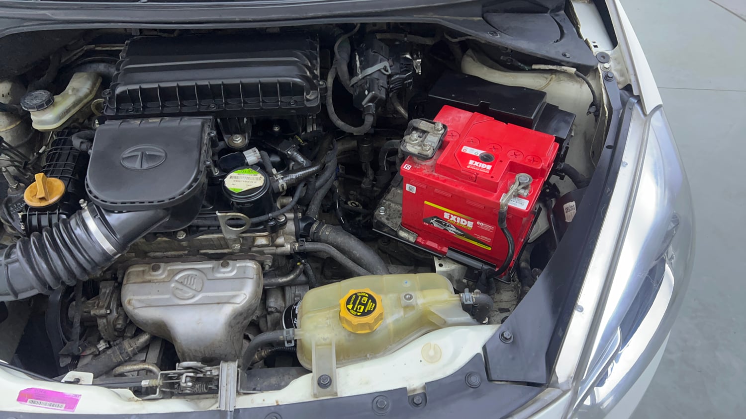 Used 2017 Tata Tiago Revotron XZ Petrol Manual engine ENGINE LEFT SIDE VIEW