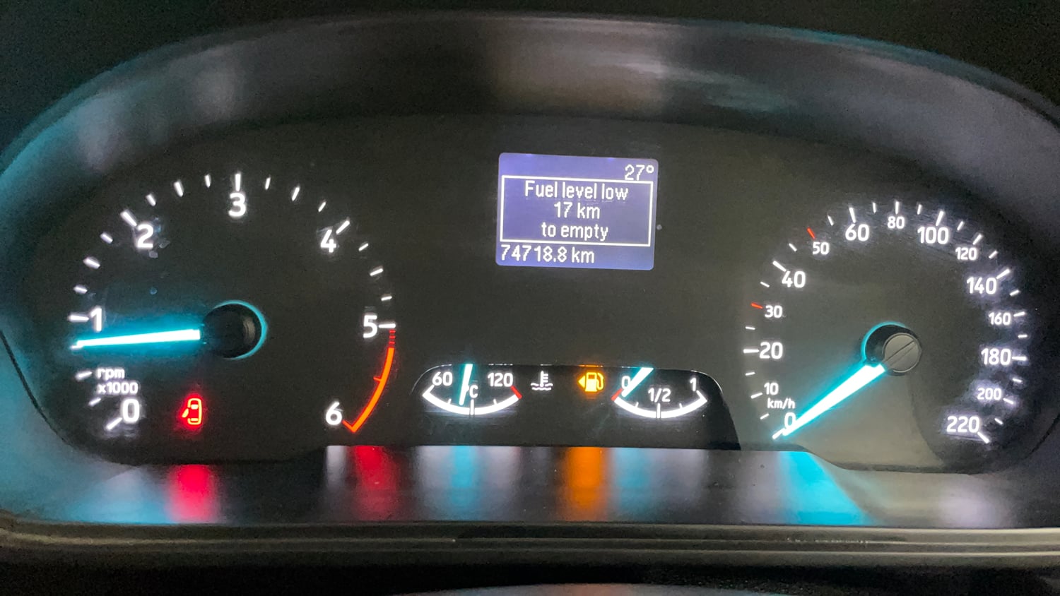 Used 2018 Ford EcoSport Titanium + 1.5L TDCi Diesel Manual interior CLUSTERMETER VIEW