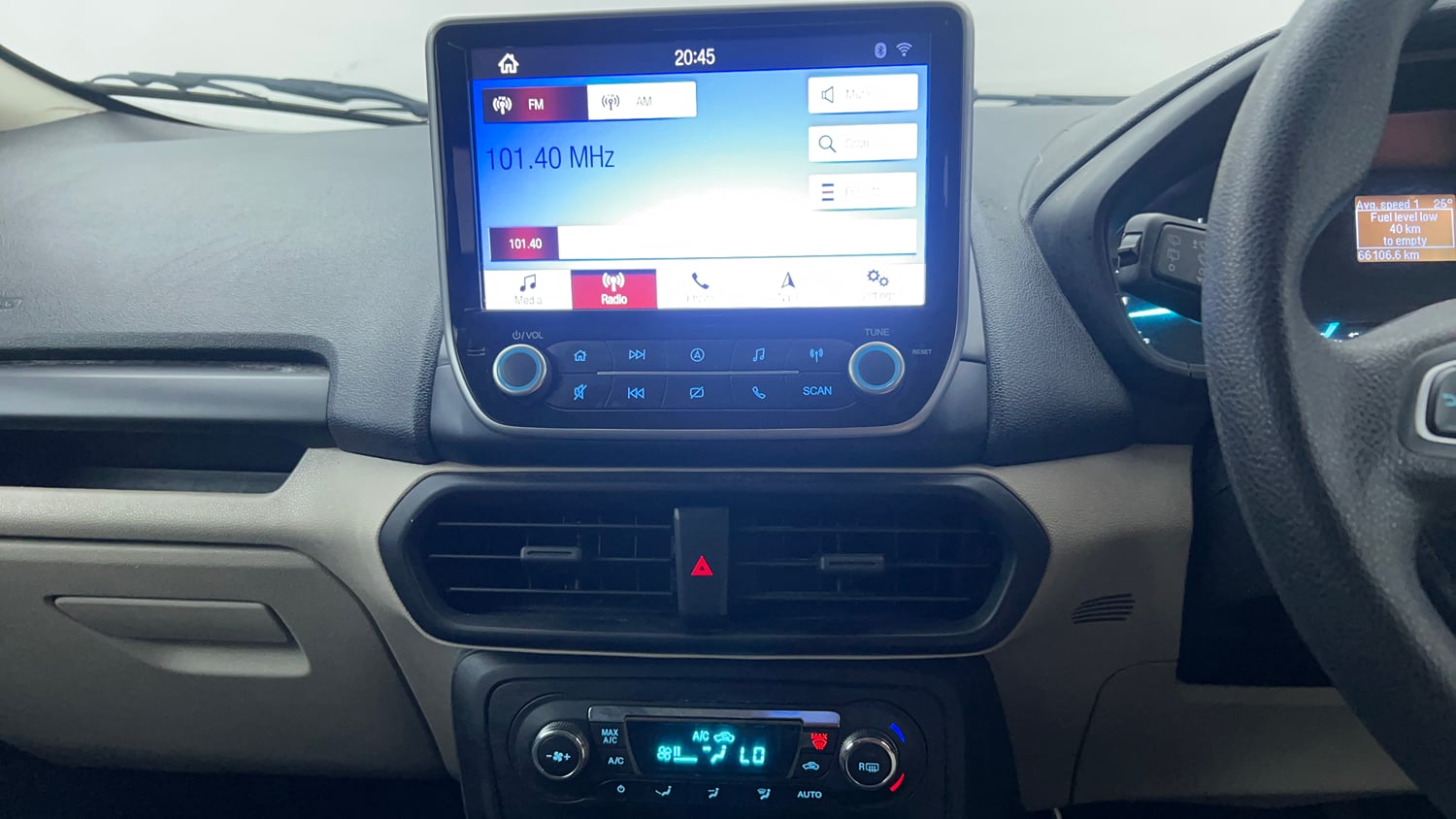 Used 2020 Ford EcoSport Trend 1.5L TDCi Diesel Manual interior MUSIC SYSTEM & AC CONTROL VIEW