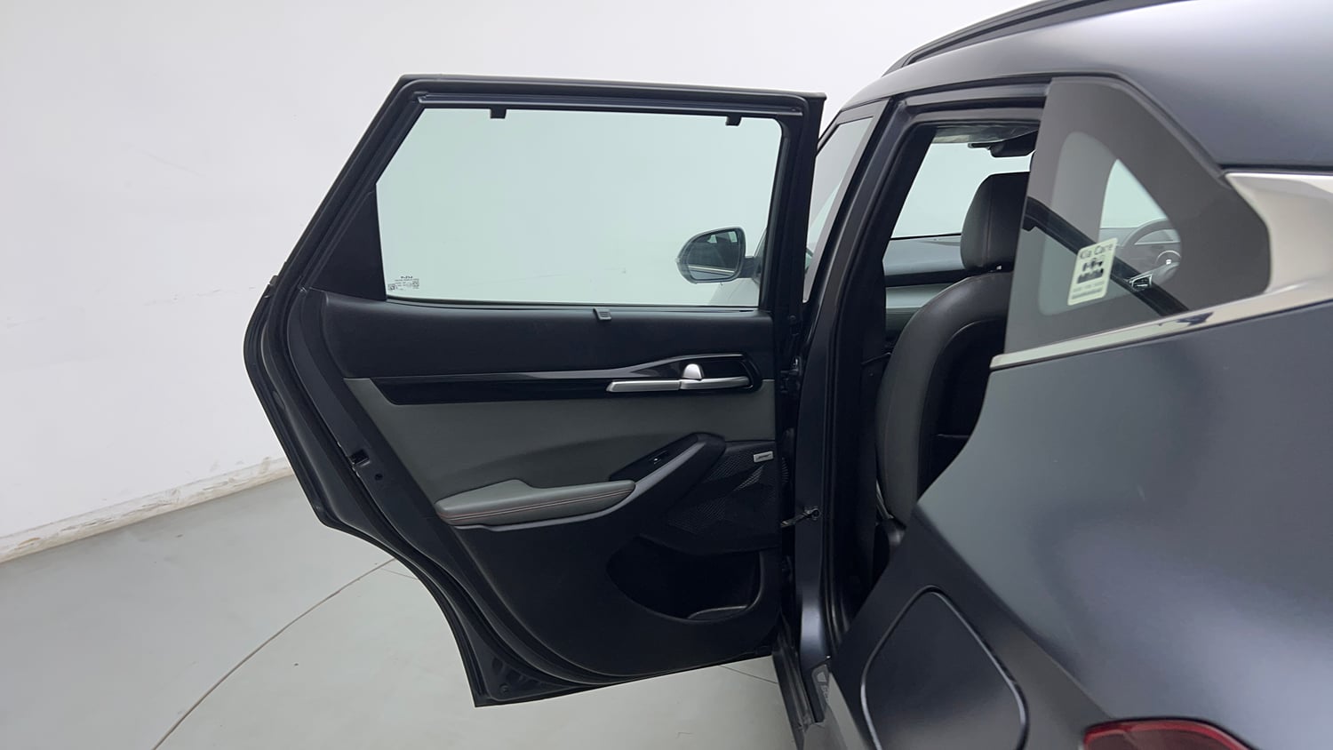 Used 2024 Kia Seltos X Line 1.5 Turbo Petrol DCT Petrol Automatic interior LEFT REAR DOOR OPEN VIEW