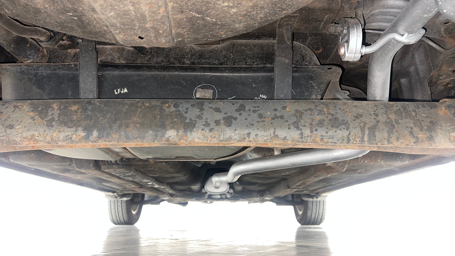 Used 2016 Hyundai Grand i10 Asta 1.2 Kappa VTVT Petrol Manual extra REAR UNDERBODY VIEW (TAKEN FROM REAR)