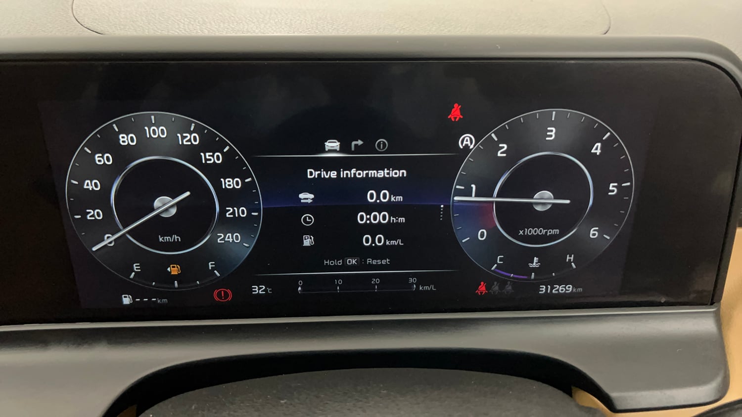 Used 2024 Kia Seltos HTX Plus 1.5 Diesel MT Diesel Manual interior CLUSTERMETER VIEW