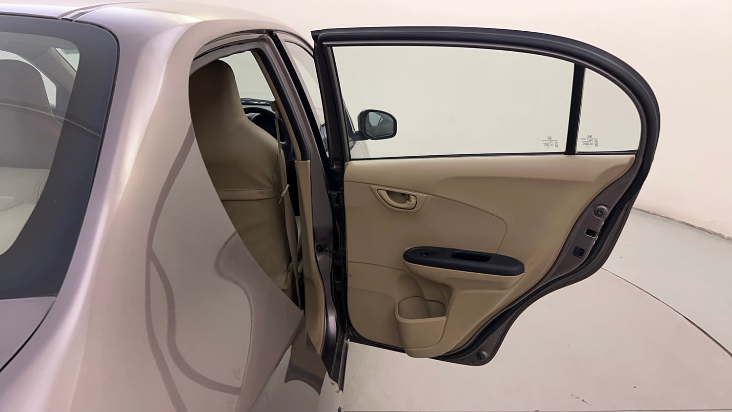 Used 2014 Honda Amaze 1.2 S i-VTEC Petrol Manual interior RIGHT REAR DOOR OPEN VIEW
